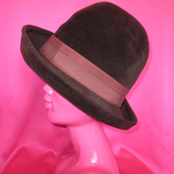 1960s vintage brown felt fedora hat boho